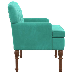 Love seat με κουμπιά Τιρκουάζ 111 x 65 x 79 εκ Βελούδο - Pakobazaar