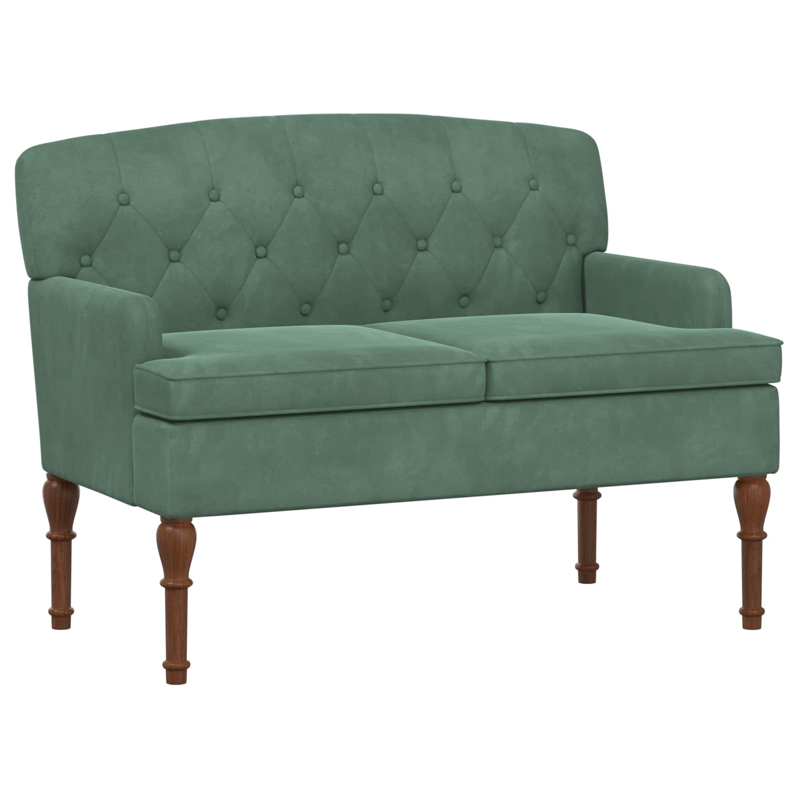 Love seat με κουμπιά Θαλασσί 111 x 65 x 79 εκ Βελούδο - Pakobazaar