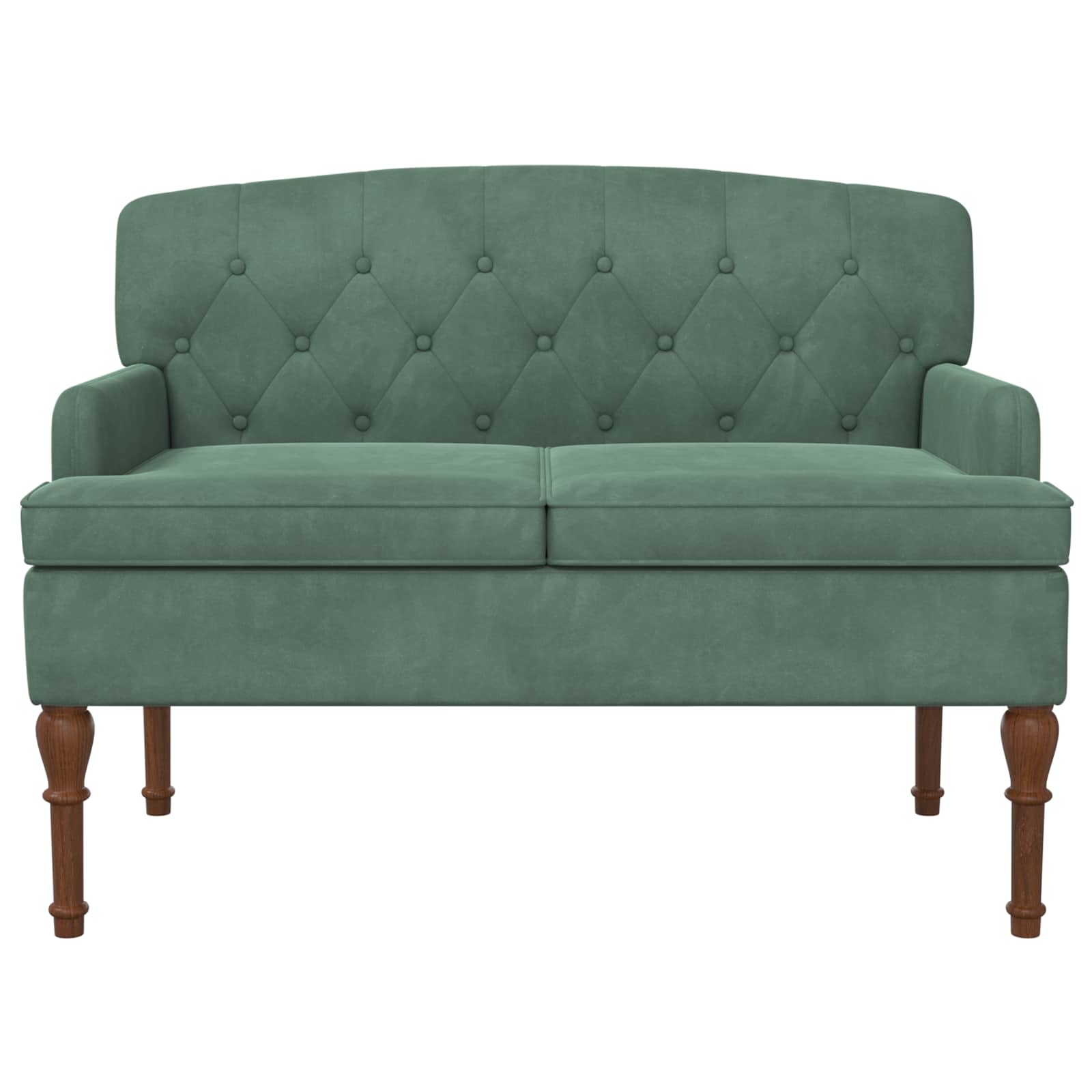 Love seat με κουμπιά Θαλασσί 111 x 65 x 79 εκ Βελούδο - Pakobazaar