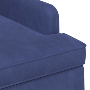 Love seat με κουμπιά Μπλε Αστυνομίας 111 x 65 x 79 εκ Βελούδο - Pakobazaar