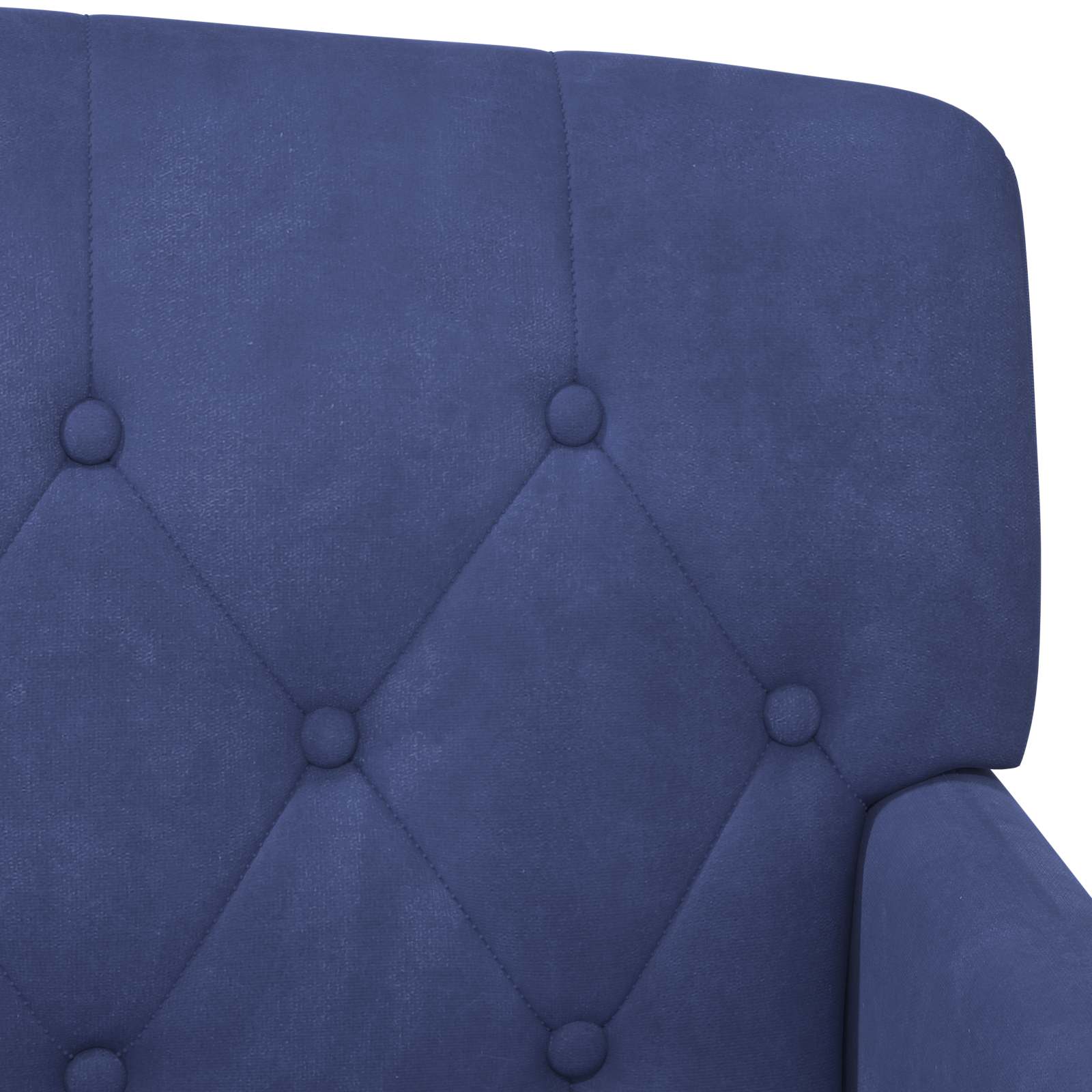 Love seat με κουμπιά Μπλε Αστυνομίας 111 x 65 x 79 εκ Βελούδο