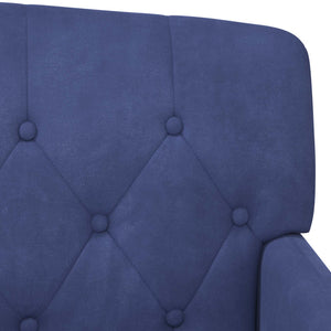 Love seat με κουμπιά Μπλε Αστυνομίας 111 x 65 x 79 εκ Βελούδο - Pakobazaar