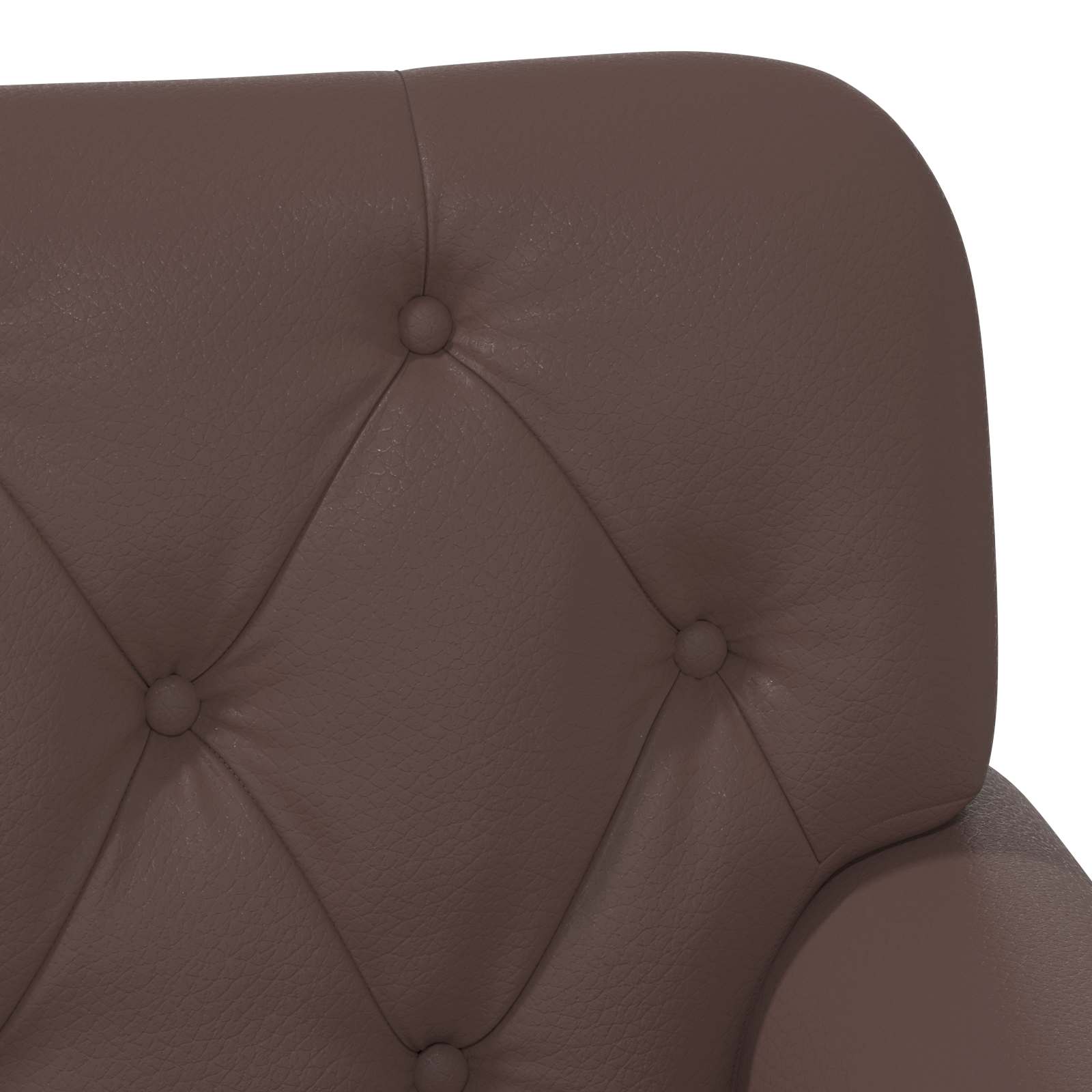 Love seat με κουμπιά Καφέ 120 x 65 x 77 εκ Τεχνητό Δέρμα