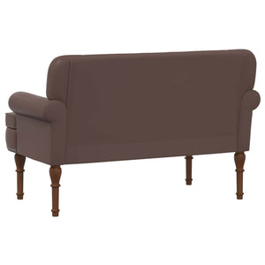 Love seat με κουμπιά Καφέ 120 x 65 x 77 εκ Τεχνητό Δέρμα - Pakobazaar
