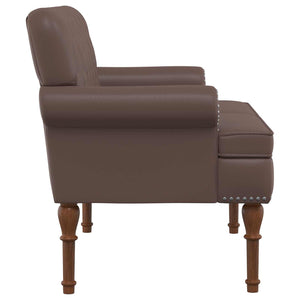 Love seat με κουμπιά Καφέ 120 x 65 x 77 εκ Τεχνητό Δέρμα - Pakobazaar