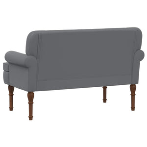 Love seat με κουμπιά Γκρι 120 x 65 x 77 εκ Τεχνητό Δέρμα - Pakobazaar