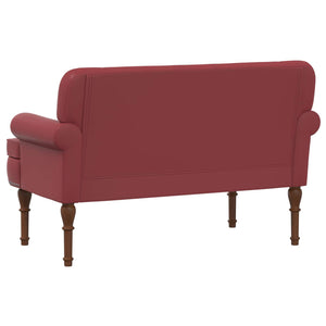 Love seat με κουμπιά Κόκκινο 120 x 65 x 77 εκ Τεχνητό Δέρμα - Pakobazaar
