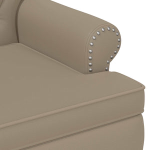 Love seat με κουμπιά Καπουτσίνο 120 x 65 x 77 εκ Τεχνητό Δέρμα - Pakobazaar