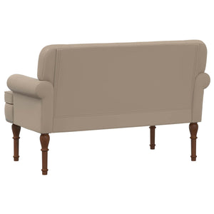 Love seat με κουμπιά Καπουτσίνο 120 x 65 x 77 εκ Τεχνητό Δέρμα - Pakobazaar