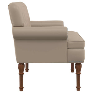 Love seat με κουμπιά Καπουτσίνο 120 x 65 x 77 εκ Τεχνητό Δέρμα - Pakobazaar