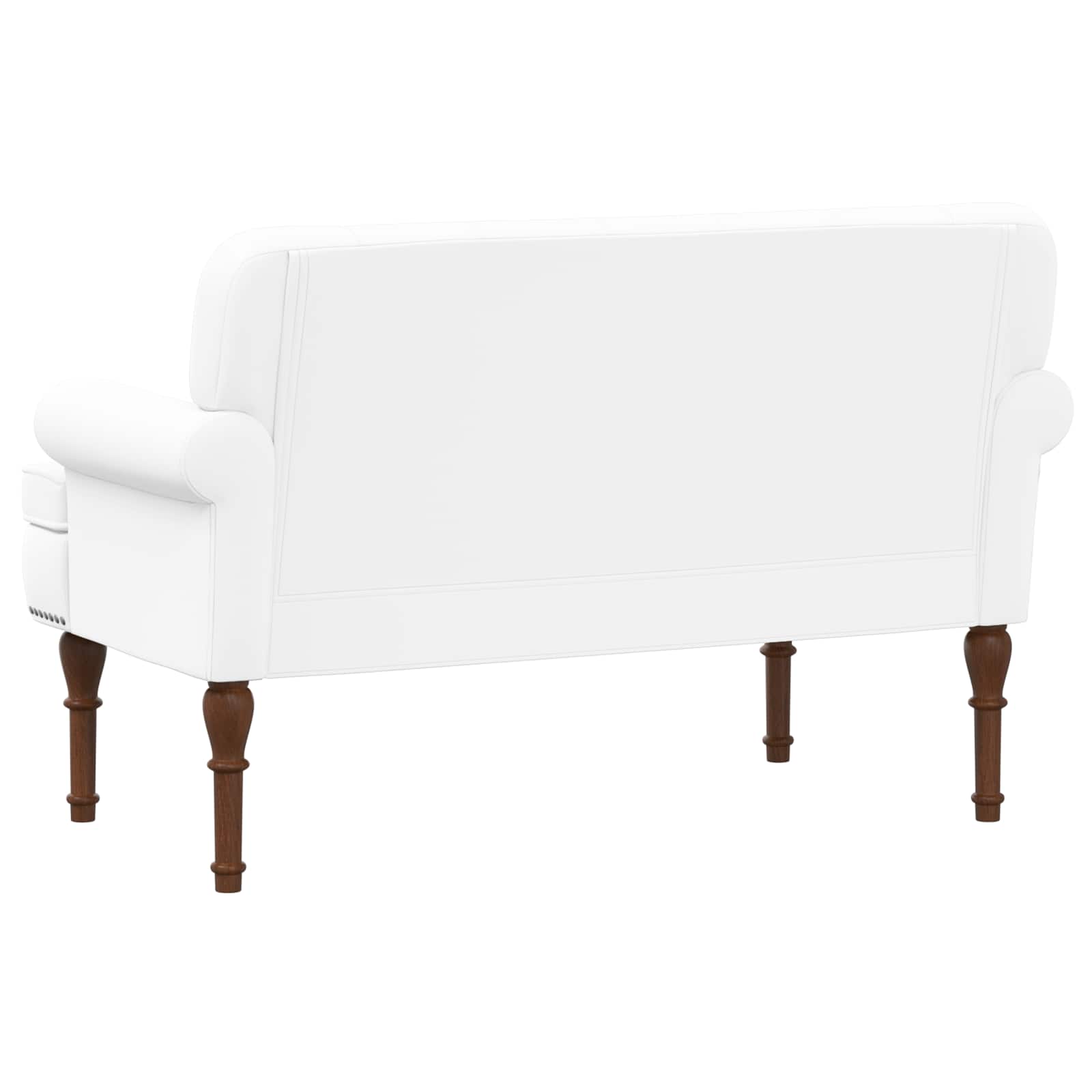 Love seat με κουμπιά Λευκό 120 x 65 x 77 εκ Τεχνητό Δέρμα - Pakobazaar