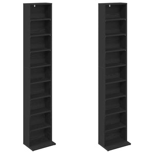 Ντουλάπα CD 2 τμχ. Μαύρη Δρυς 33 x 23,5 x 175 εκ. - Pakobazaar