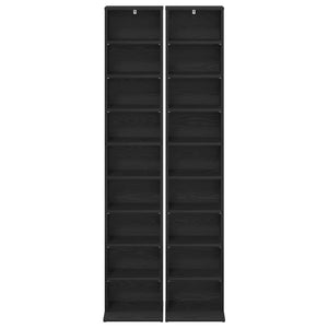 Ντουλάπα CD 2 τμχ. Μαύρη Δρυς 33 x 23,5 x 175 εκ. - Pakobazaar