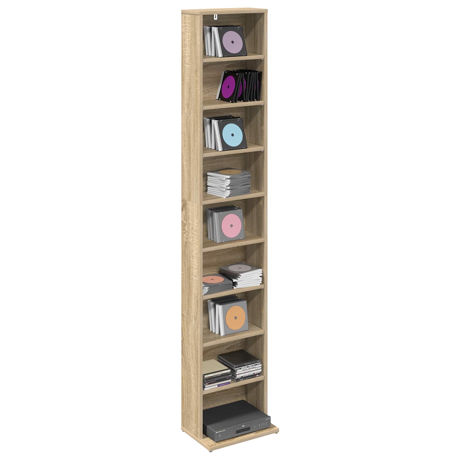 Ντουλάπα CD Sonoma Δρυς 33 x 23,5 x 175 εκ. Επεξεργασμένο Ξύλο