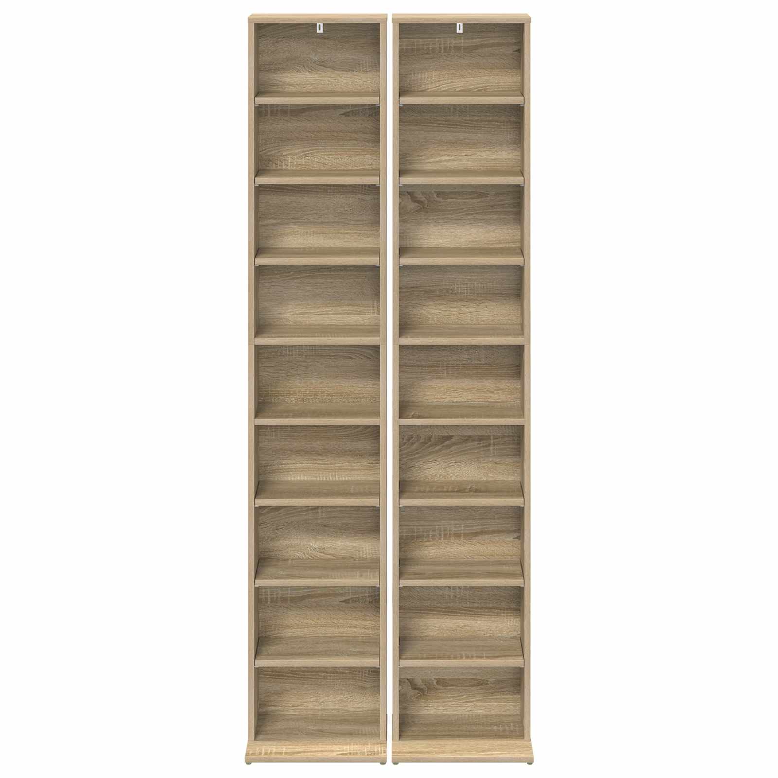Ντουλάπα CD 2 τμχ. Sonoma Δρυς 33 x 23,5 x 175 εκ. - Pakobazaar
