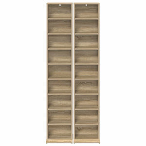 Ντουλάπα CD 2 τμχ. Sonoma Δρυς 33 x 23,5 x 175 εκ. - Pakobazaar