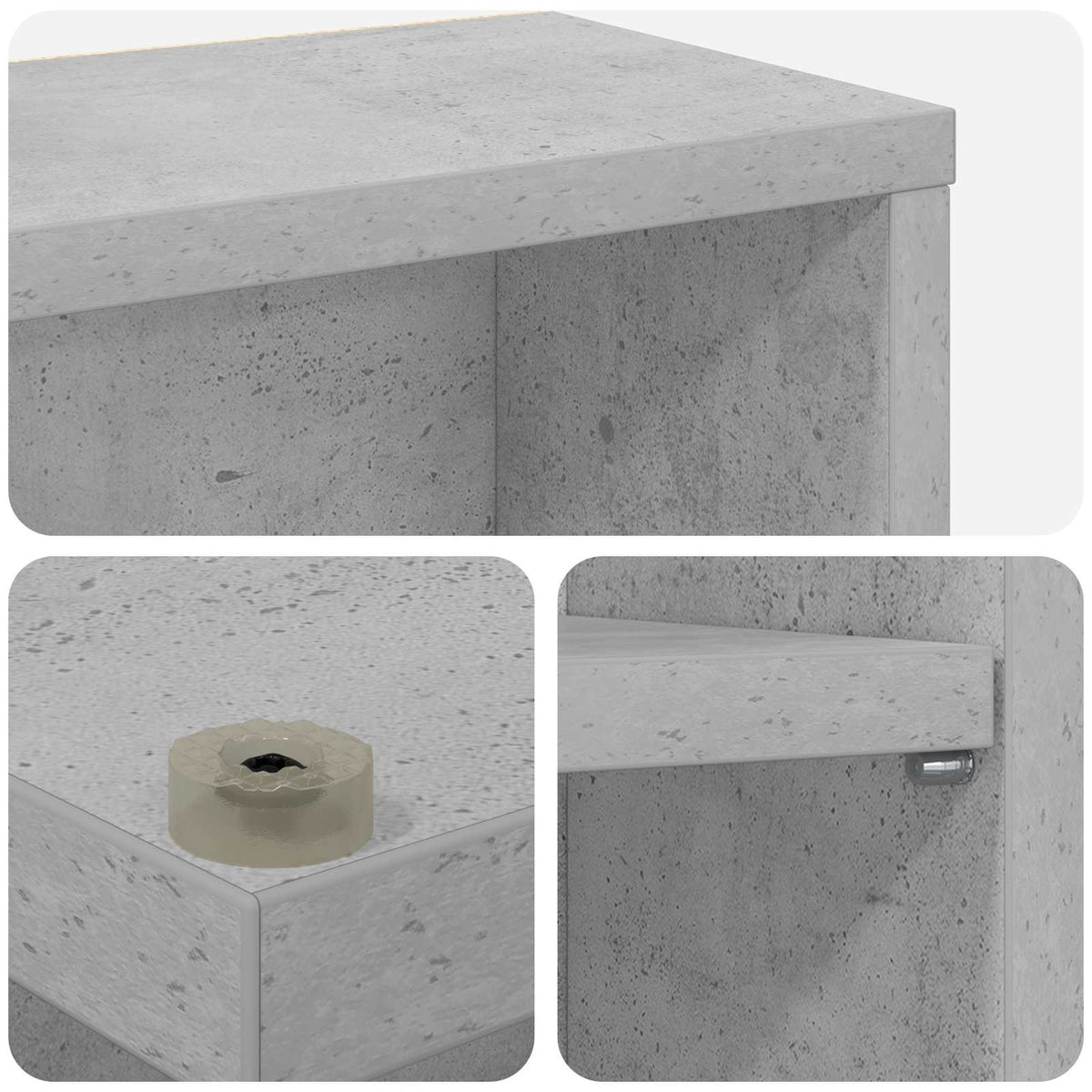 Ντουλάπα CD Γκρι Σκυροδέματος 33 x 23,5 x 175 εκ. - Pakobazaar