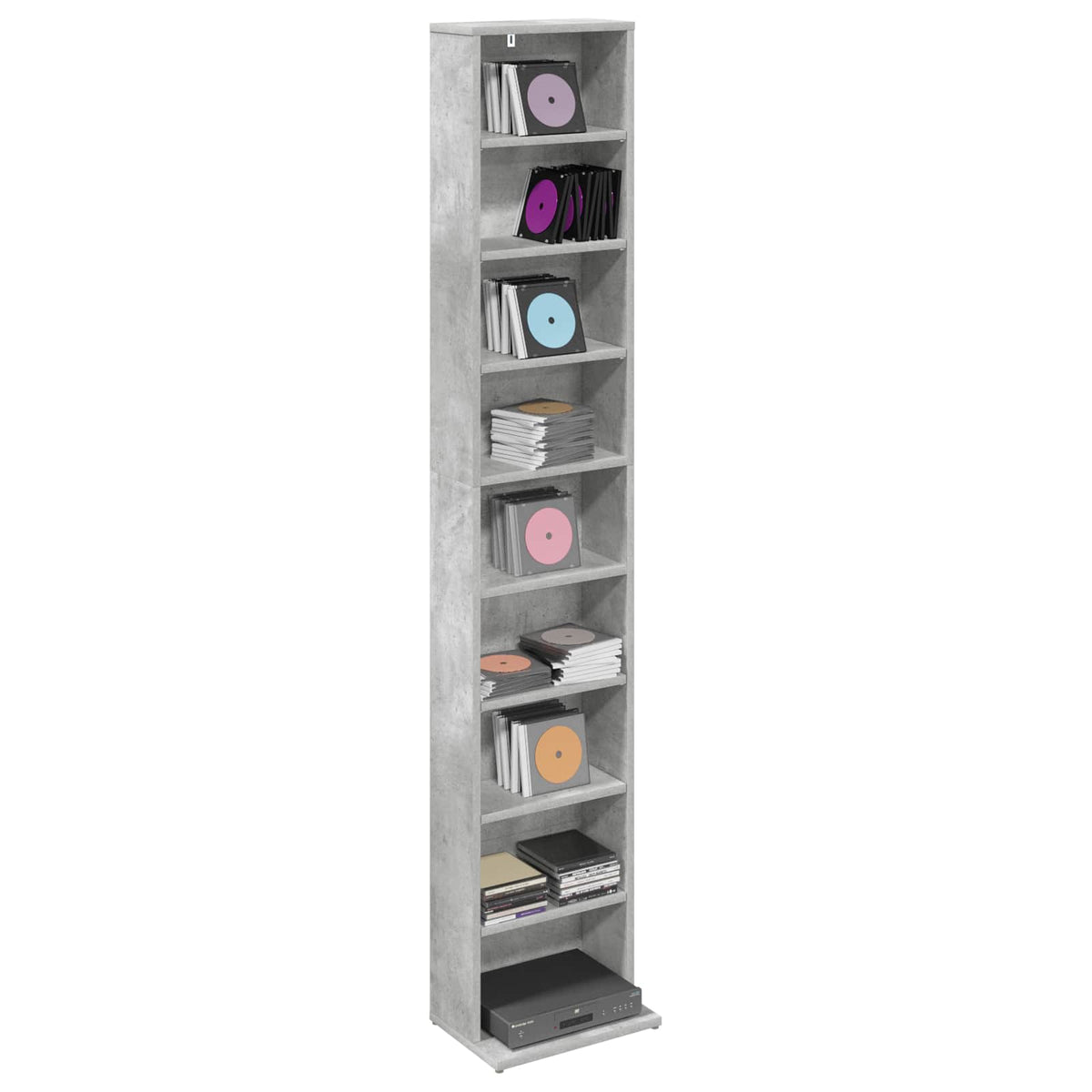 Ντουλάπα CD Γκρι Σκυροδέματος 33 x 23,5 x 175 εκ. - Pakobazaar