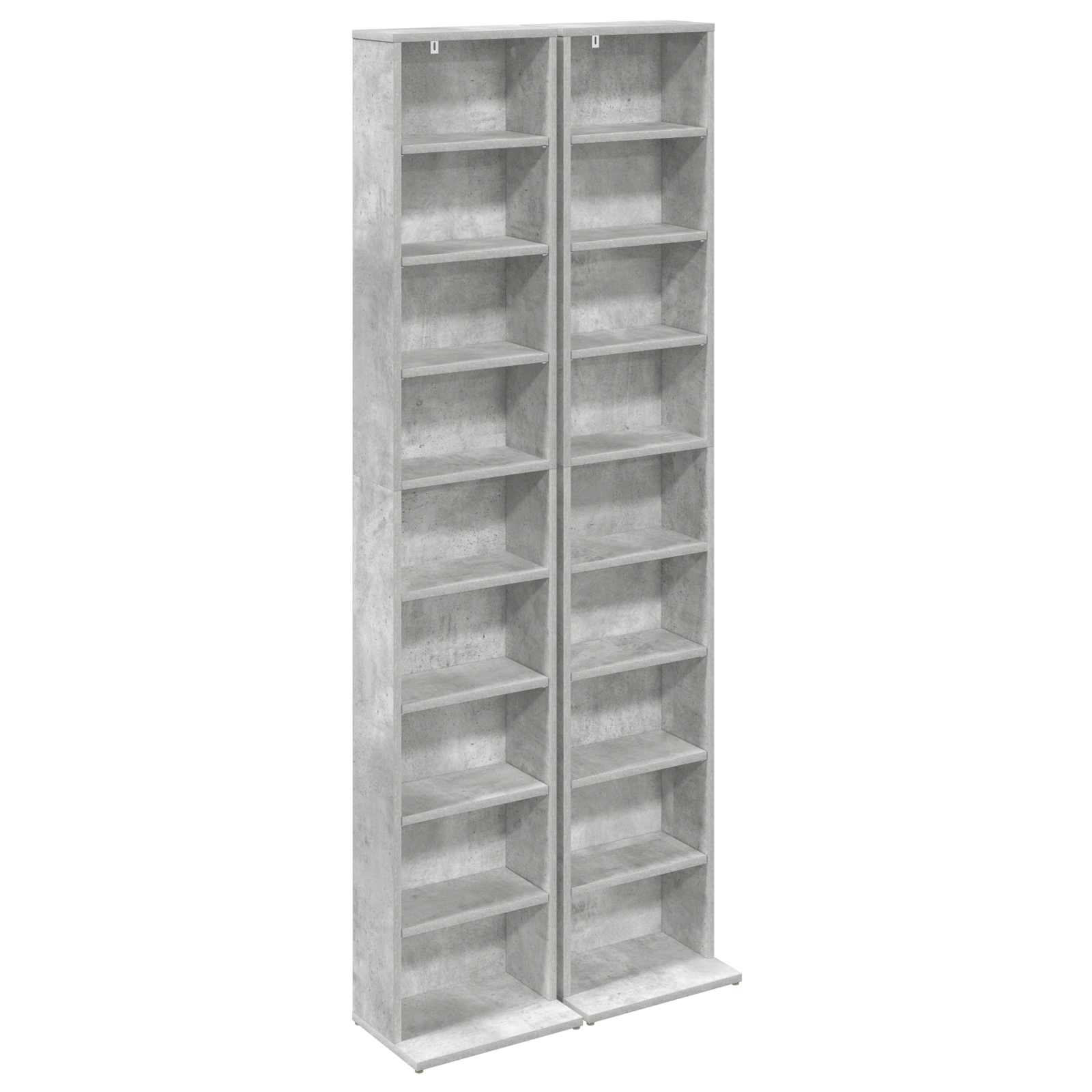 Ντουλάπα CD 2 τμχ. Γκρι Σκυροδέματος 33 x 23,5 x 175 εκ.