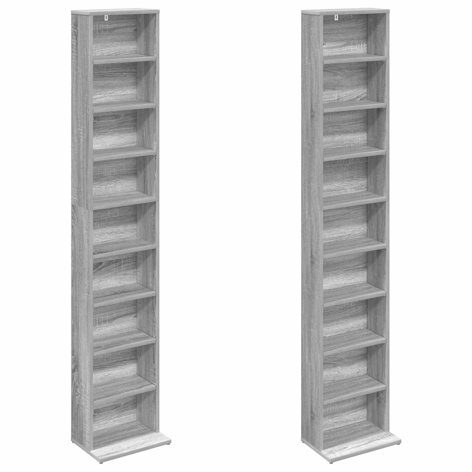 Ντουλάπα CD 2 τμχ. Γκρι Sonoma 33 x 23,5 x 175 εκ.