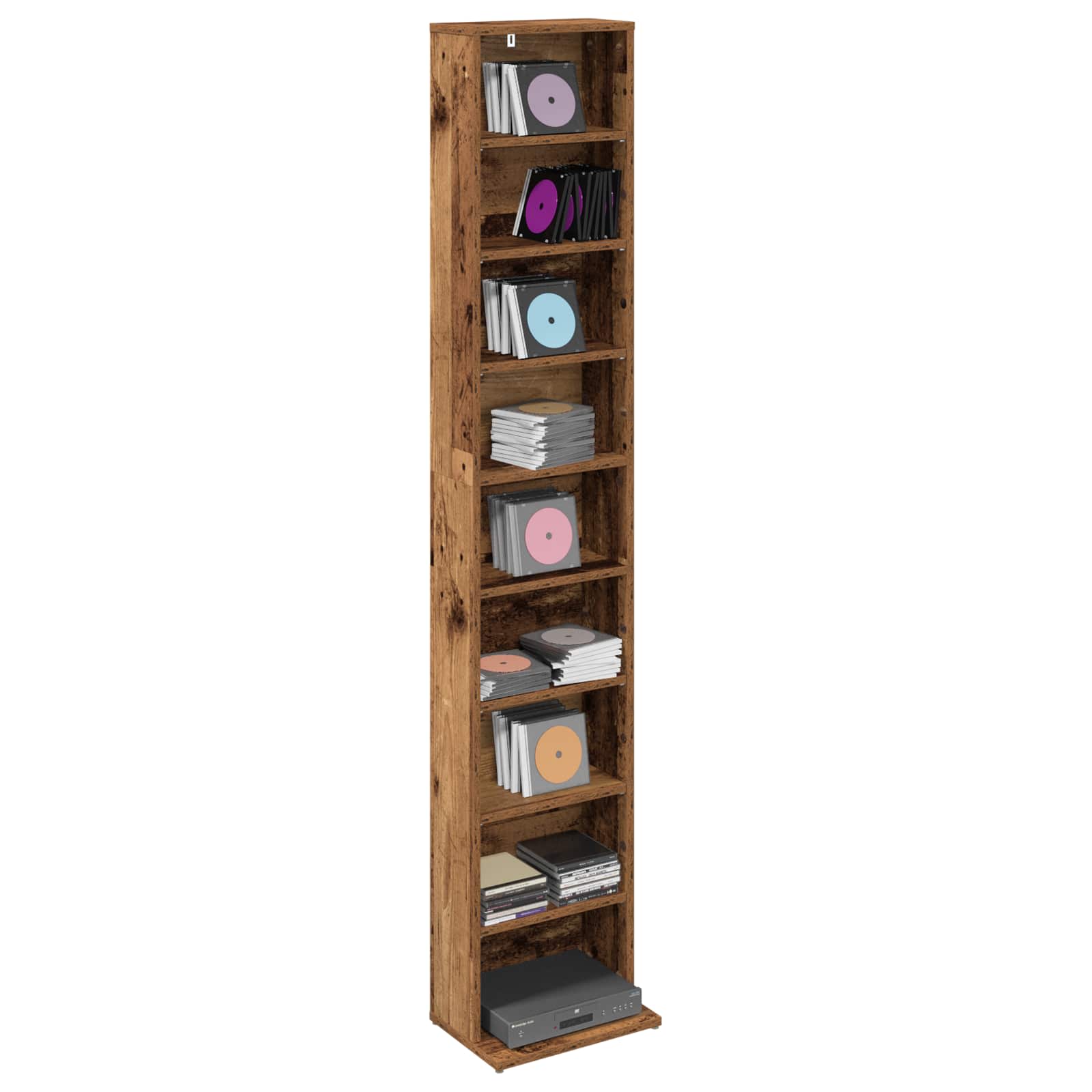 Ντουλάπα CD Παλαιωμένο ξύλο 33 x 23,5 x 175 εκ. - Pakobazaar