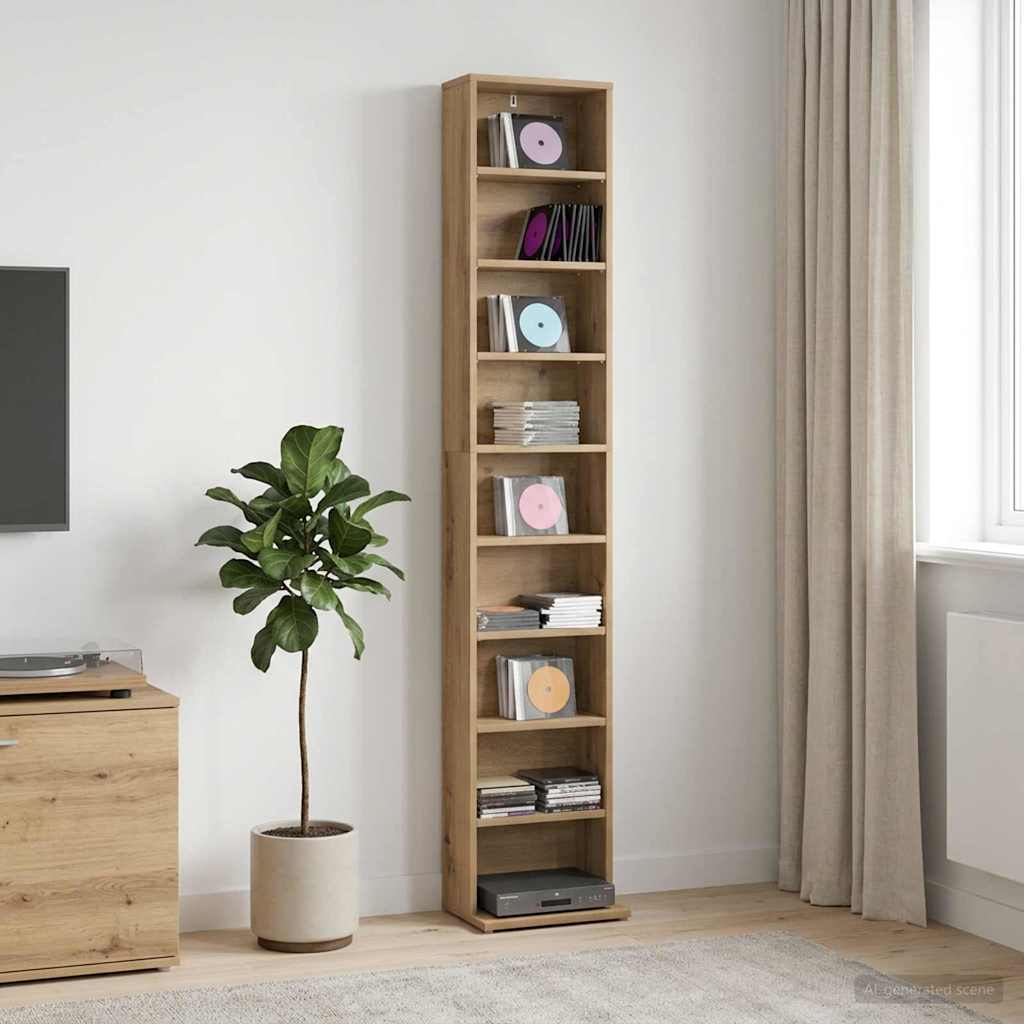 Ντουλάπα CD Artisan Δρυς 33 x 23,5 x 175 εκ. Επεξεργασμένο Ξύλο - Pakobazaar