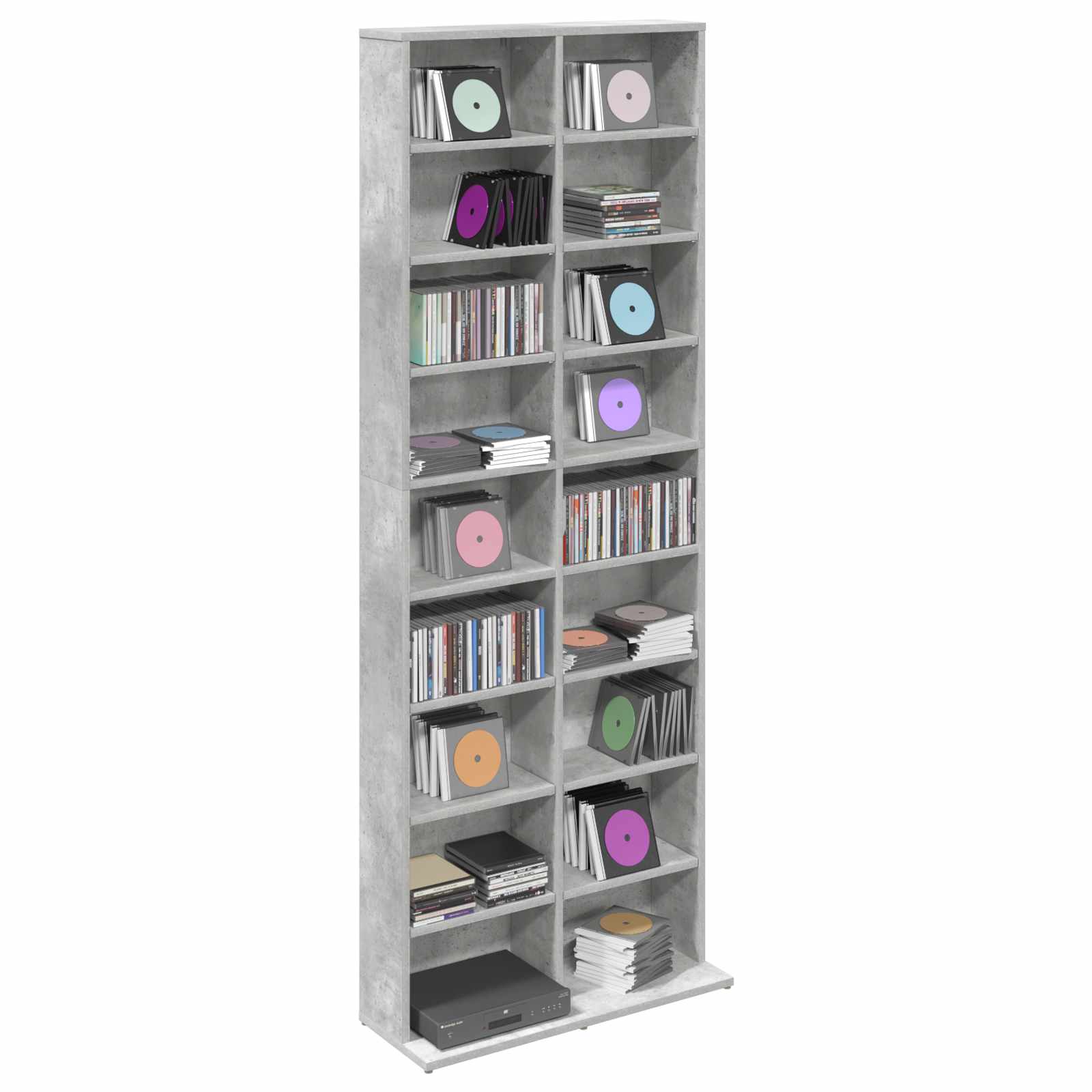 Ντουλάπα CD Γκρι Σκυροδέματος 65 x 23,5 x 175 εκ.