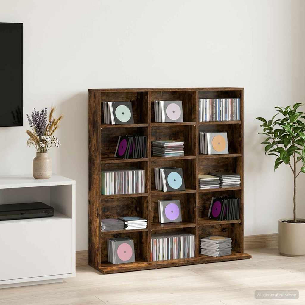 Ντουλάπα CD Καπνισμένο Ξύλο Δρυός 96 x 23,5 x 97,5 εκ. - Pakobazaar
