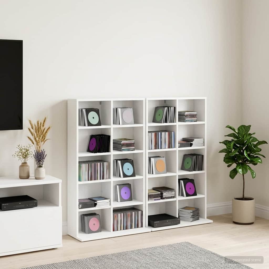 Ντουλάπα CD 2 τμχ. Λευκό 65 x 23,5 x 97,5 εκ. - Pakobazaar