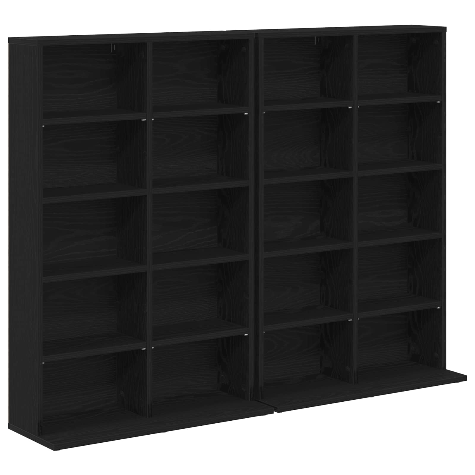Ντουλάπα CD 2 τμχ. Μαύρη Δρυς 65 x 23,5 x 97,5 εκ. - Pakobazaar