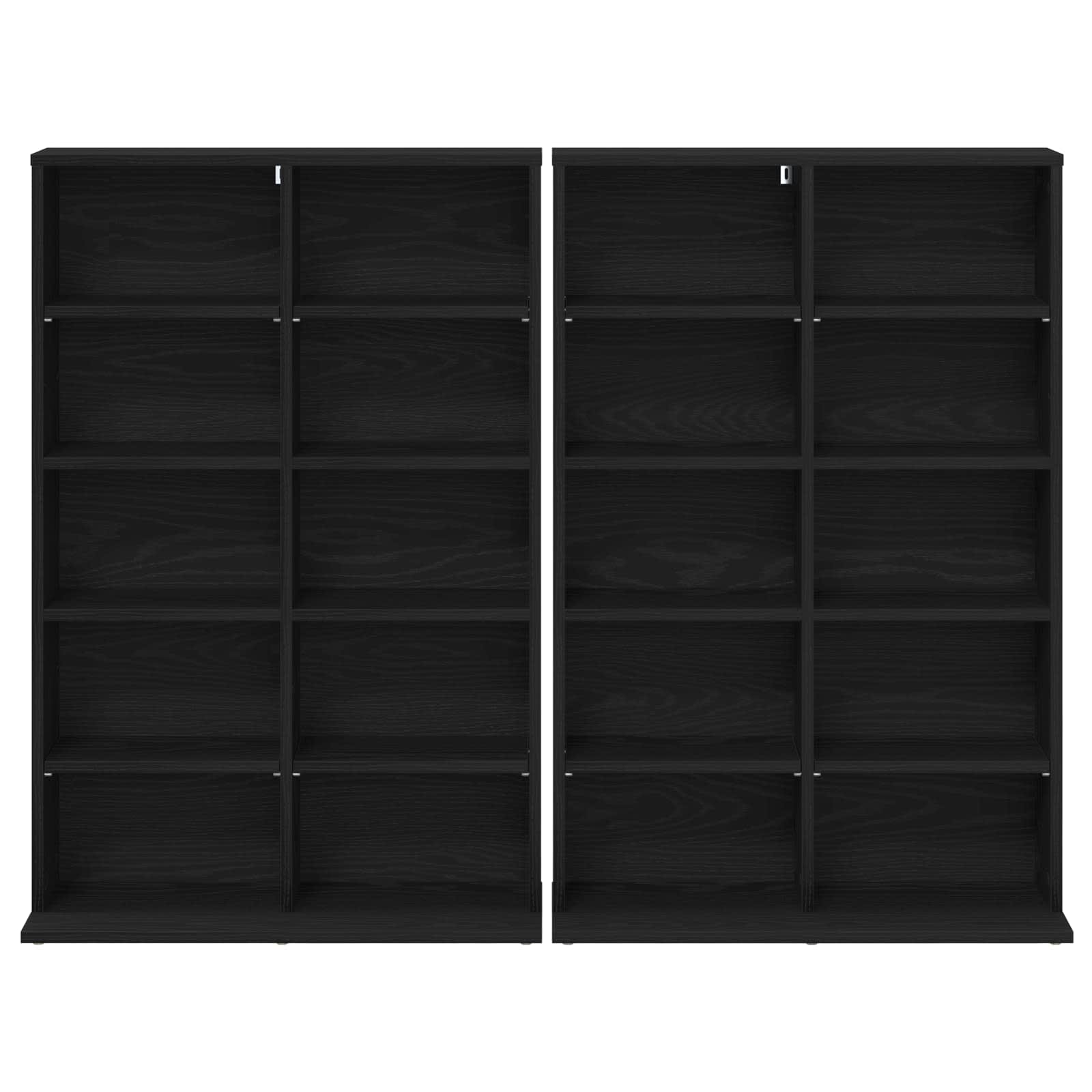 Ντουλάπα CD 2 τμχ. Μαύρη Δρυς 65 x 23,5 x 97,5 εκ. - Pakobazaar