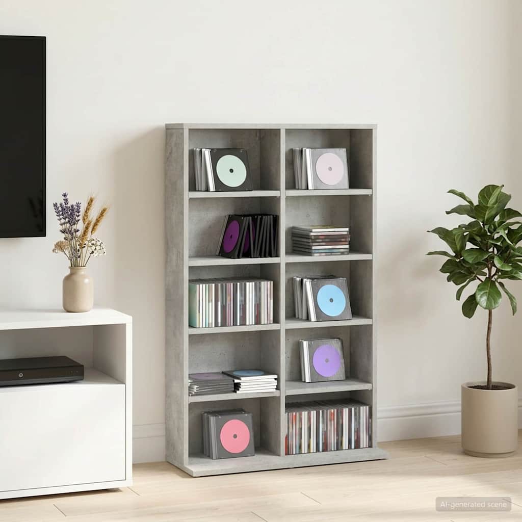Ντουλάπα CD Γκρι Σκυροδέματος 65 x 23,5 x 97,5 εκ.