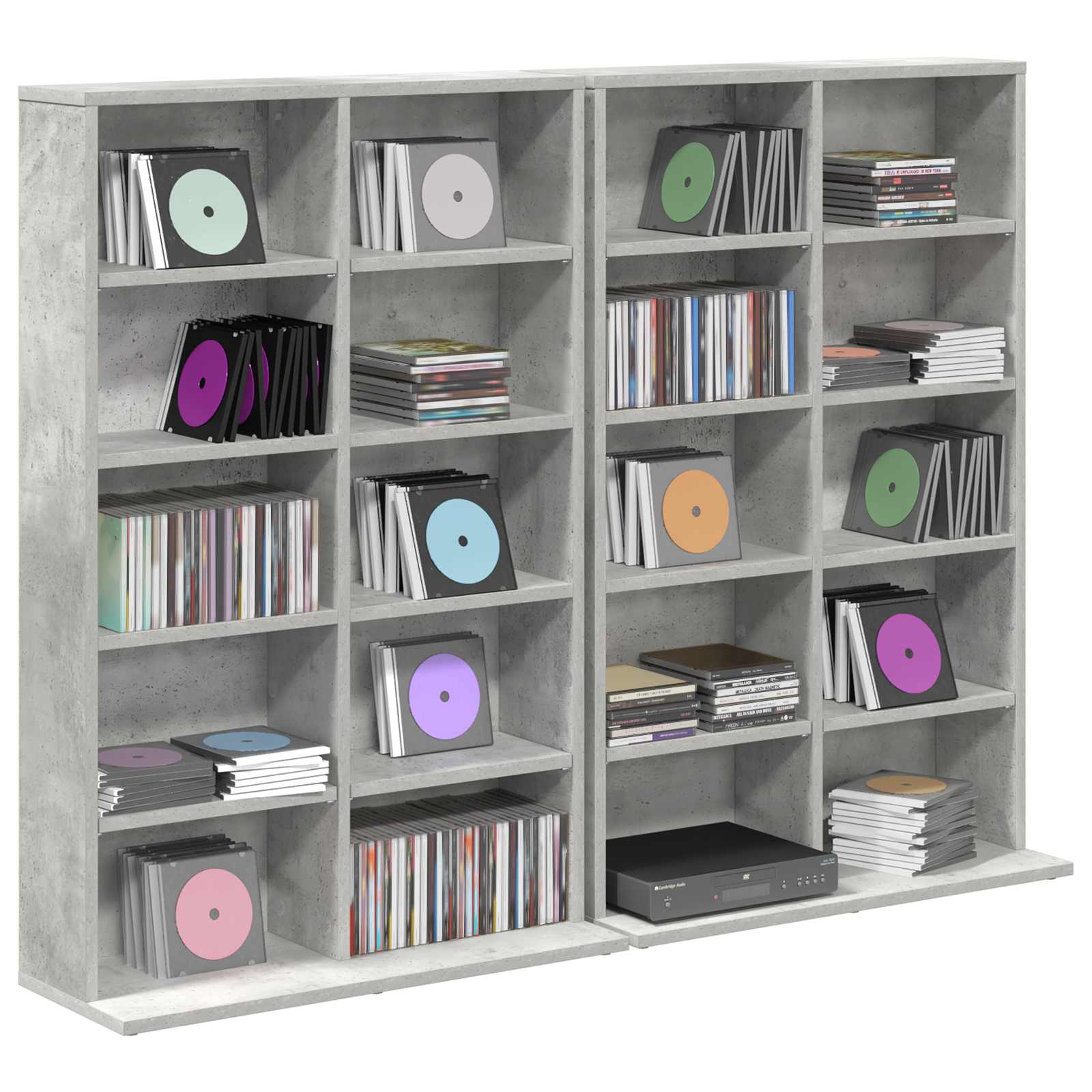 Ντουλάπα CD 2 τμχ. Γκρι Σκυροδέματος 65 x 23,5 x 97,5 εκ.
