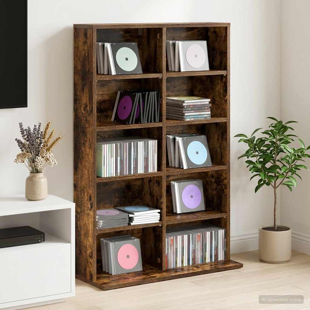Ντουλάπα CD Καπνισμένο Ξύλο Δρυός 65 x 23,5 x 97,5 εκ.