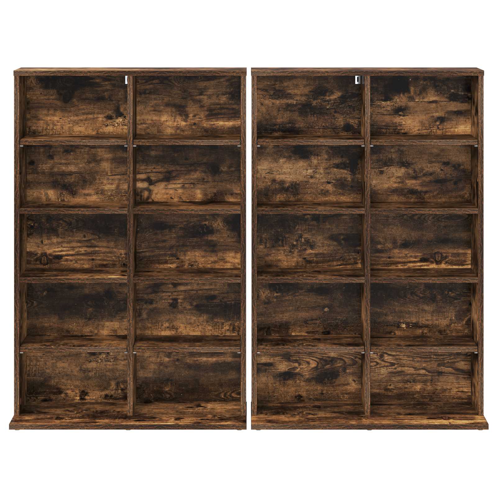 Ντουλάπα CD 2 τμχ. Καπνισμένο Ξύλο Δρυός 65 x 23,5 x 97,5 εκ. - Pakobazaar