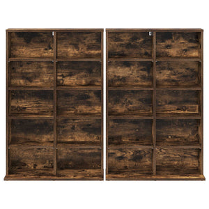 Ντουλάπα CD 2 τμχ. Καπνισμένο Ξύλο Δρυός 65 x 23,5 x 97,5 εκ. - Pakobazaar