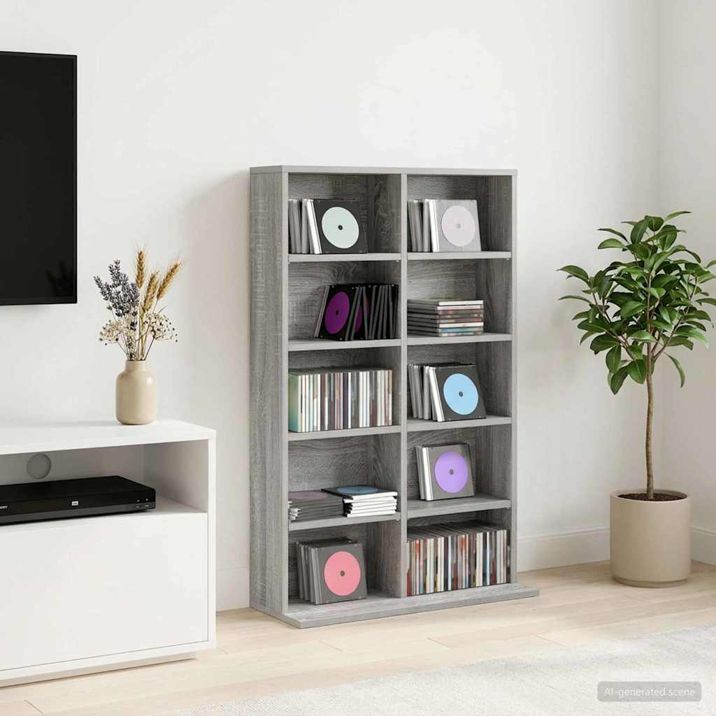 Ντουλάπα CD Γκρι Sonoma 65 x 23,5 x 97,5 εκ. Επεξεργασμένο Ξύλο - Pakobazaar