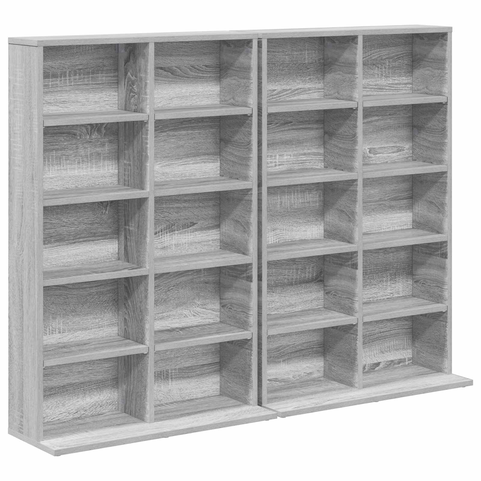 Ντουλάπα CD 2 τμχ. Γκρι Sonoma 65 x 23,5 x 97,5 εκ.