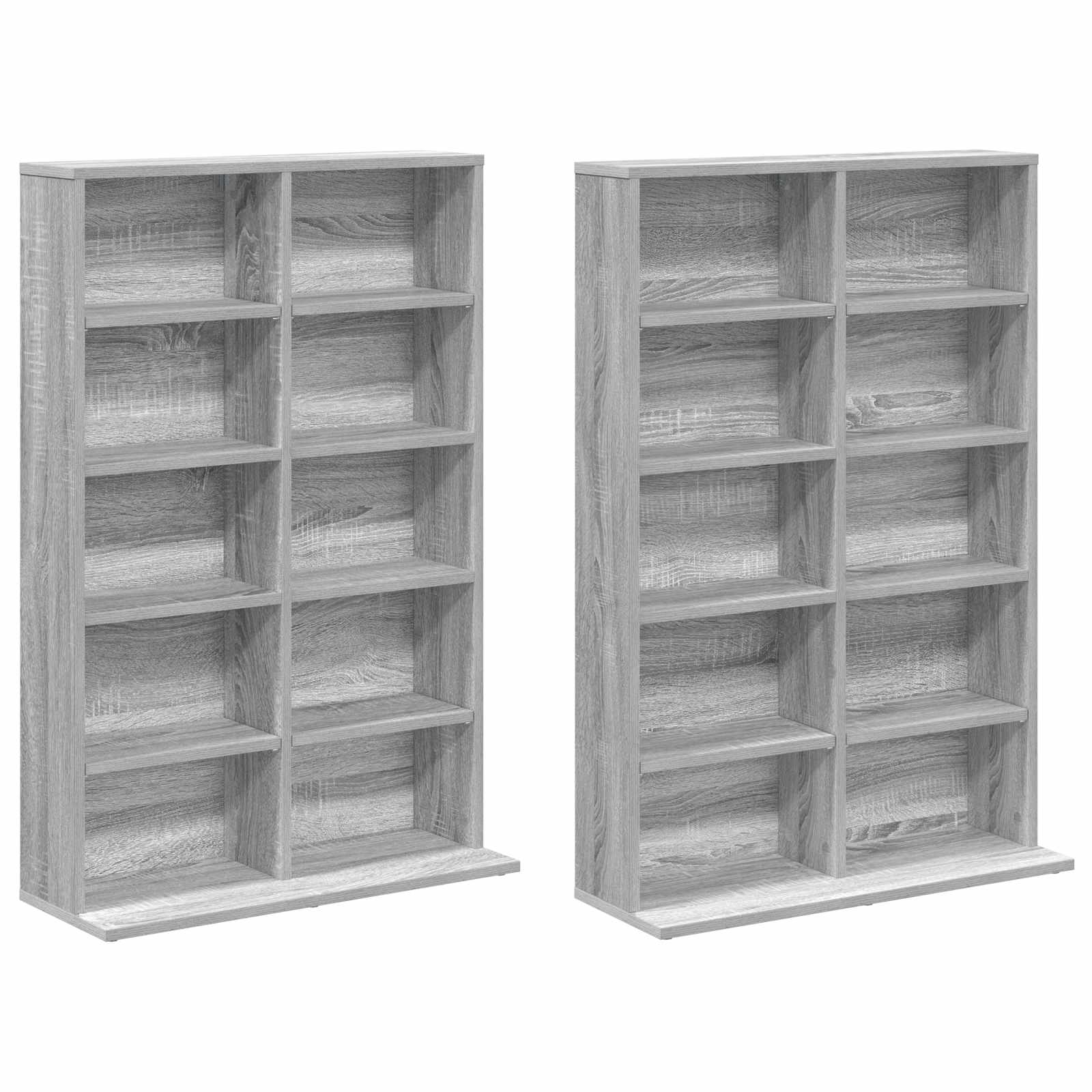 Ντουλάπα CD 2 τμχ. Γκρι Sonoma 65 x 23,5 x 97,5 εκ.