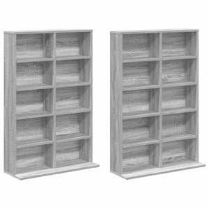 Ντουλάπα CD 2 τμχ. Γκρι Sonoma 65 x 23,5 x 97,5 εκ.