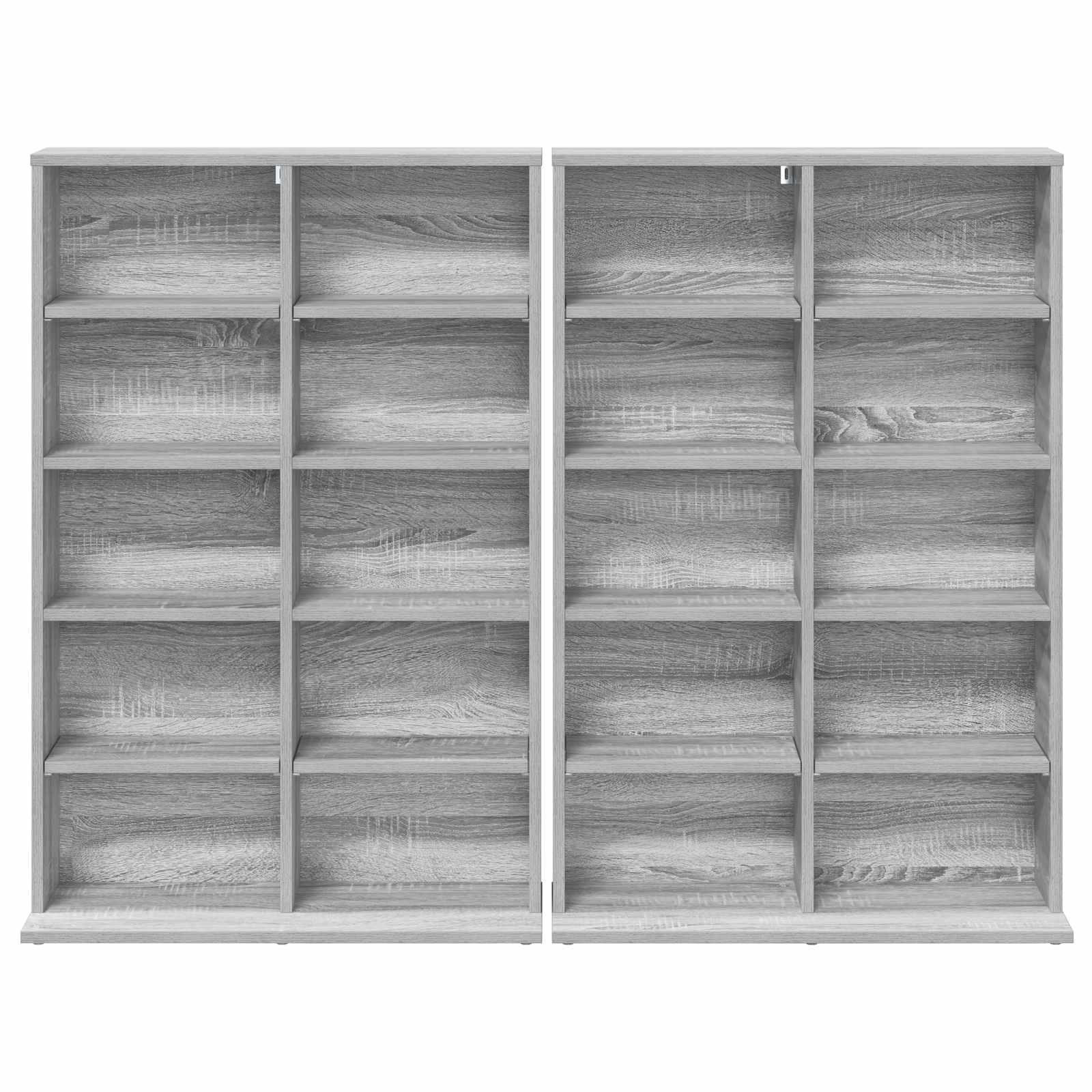 Ντουλάπα CD 2 τμχ. Γκρι Sonoma 65 x 23,5 x 97,5 εκ.