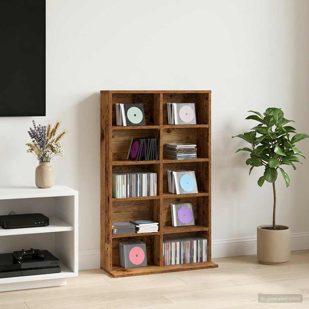 Ντουλάπα CD Παλαιωμένο ξύλο 65 x 23,5 x 97,5 εκ.