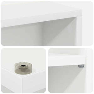 Ντουλάπα CD 2 τμχ. Λευκό 33 x 23,5 x 97,5 εκ. - Pakobazaar