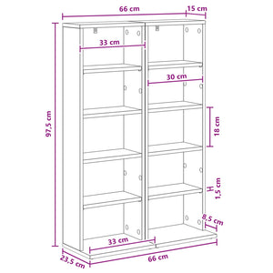 Ντουλάπα CD 2 τμχ. Λευκό 33 x 23,5 x 97,5 εκ. - Pakobazaar