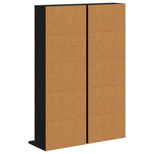 Ντουλάπα CD 2 τμχ. Μαύρη Δρυς 33 x 23,5 x 97,5 εκ.