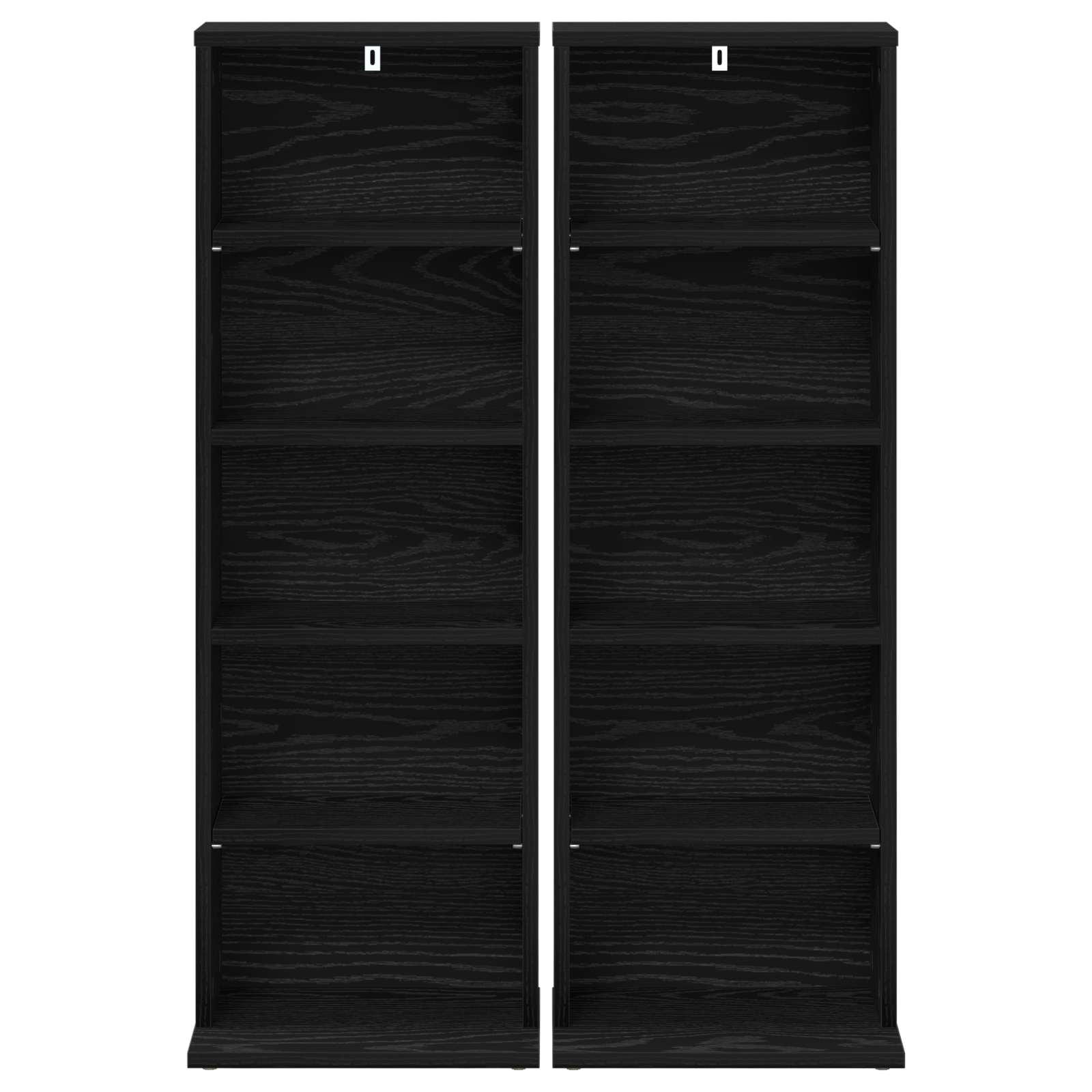 Ντουλάπα CD 2 τμχ. Μαύρη Δρυς 33 x 23,5 x 97,5 εκ.