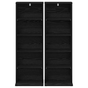 Ντουλάπα CD 2 τμχ. Μαύρη Δρυς 33 x 23,5 x 97,5 εκ.