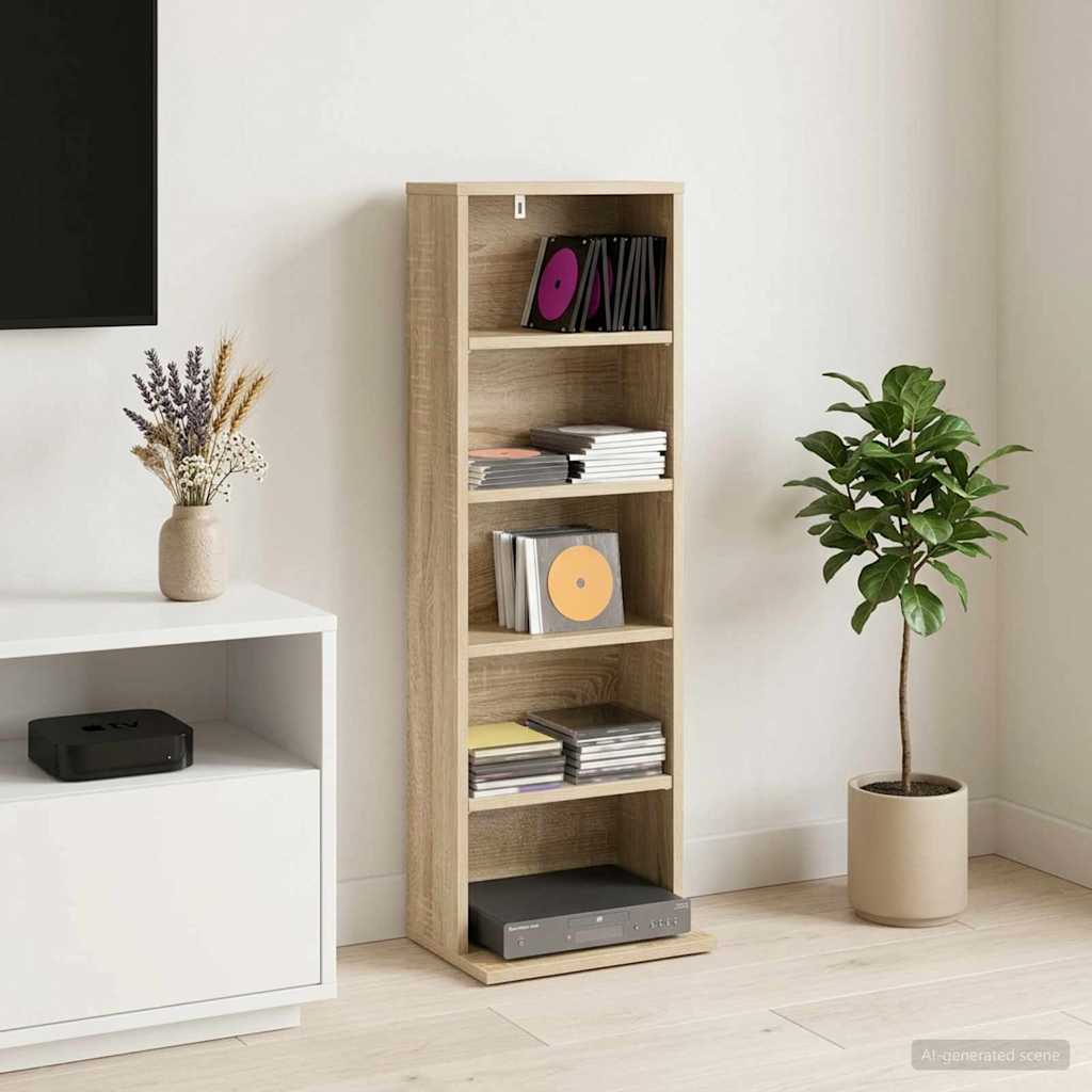 Ντουλάπα CD Sonoma Δρυς 33 x 23,5 x 97,5 εκ. Επεξεργασμένο Ξύλο - Pakobazaar