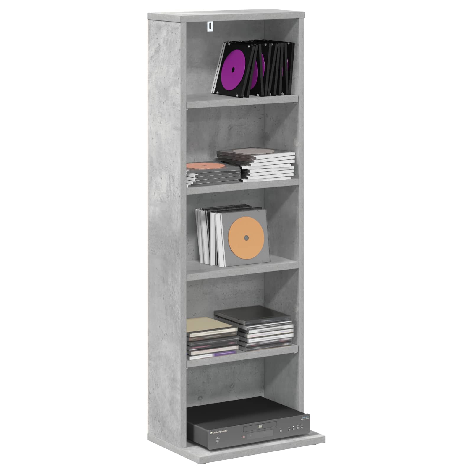 Ντουλάπα CD Γκρι Σκυροδέματος 33 x 23,5 x 97,5 εκ.