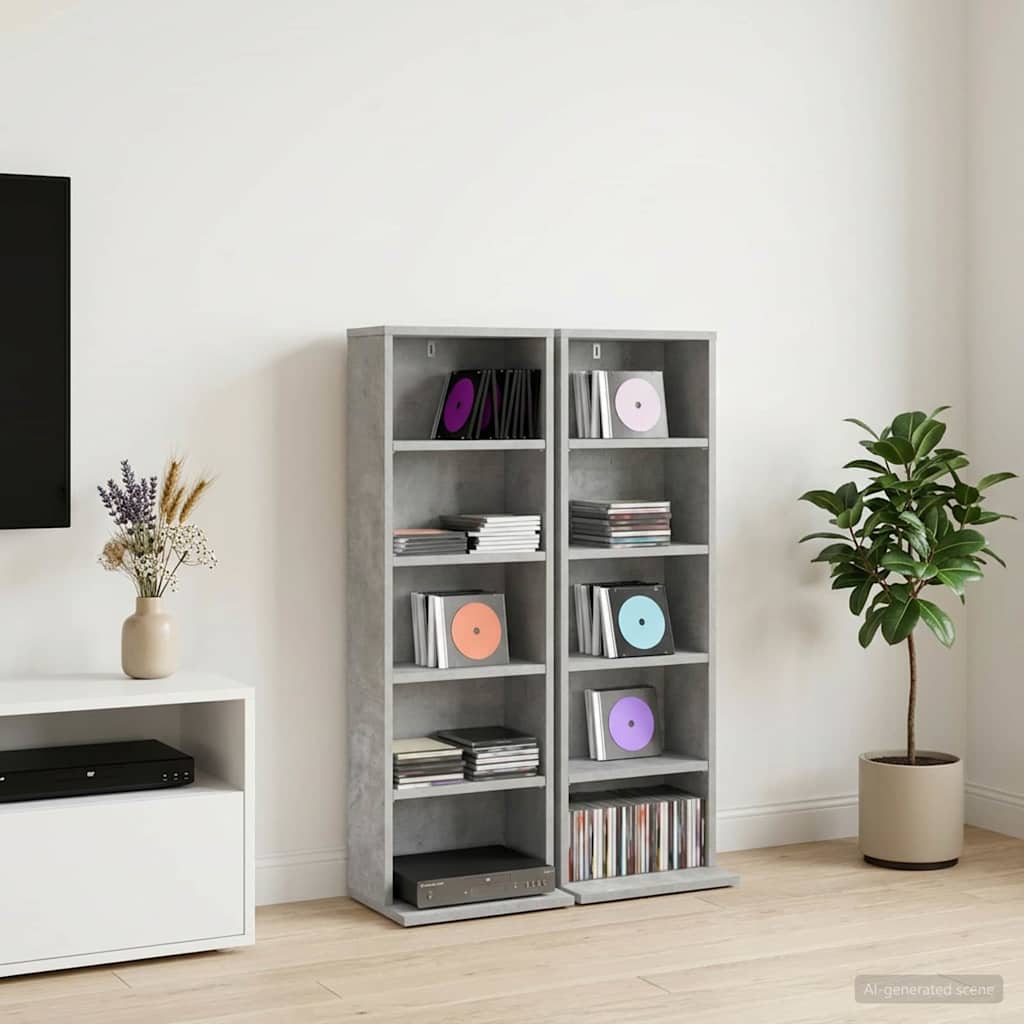 Ντουλάπα CD 2 τμχ. Γκρι Σκυροδέματος 33 x 23,5 x 97,5 εκ.